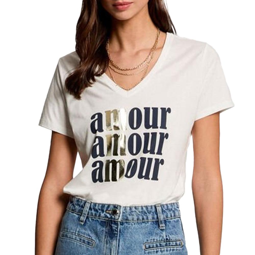 T-shirt Blanc Femme Morgan DAMOUR 931 pas cher