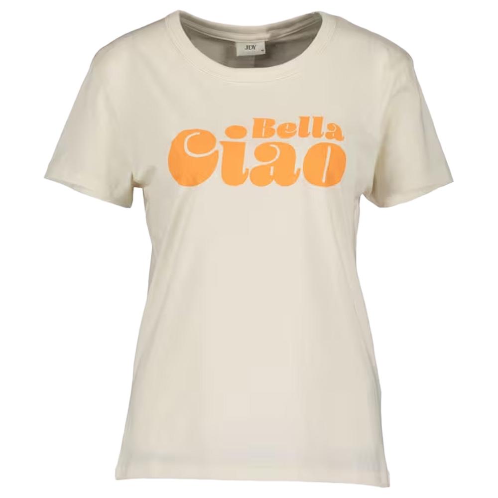 T-shirt Ecru/Orange Femme JDY 15311702 pas cher