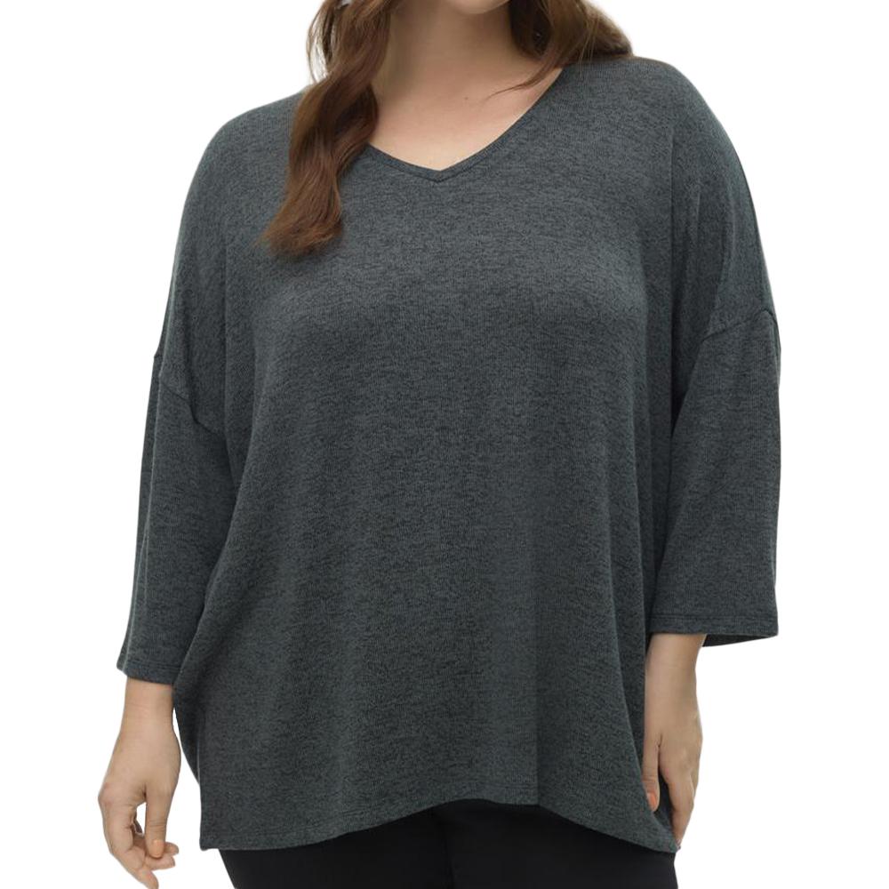 Pull Vert Femme Vero Moda Curve Brianna 3/4 pas cher
