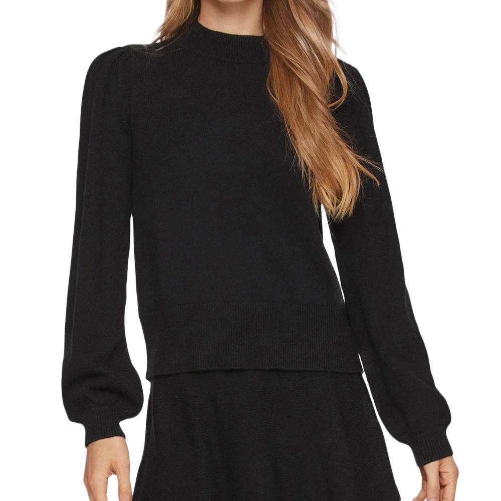 Pull Noir Femme Vila Viril Turtle pas cher