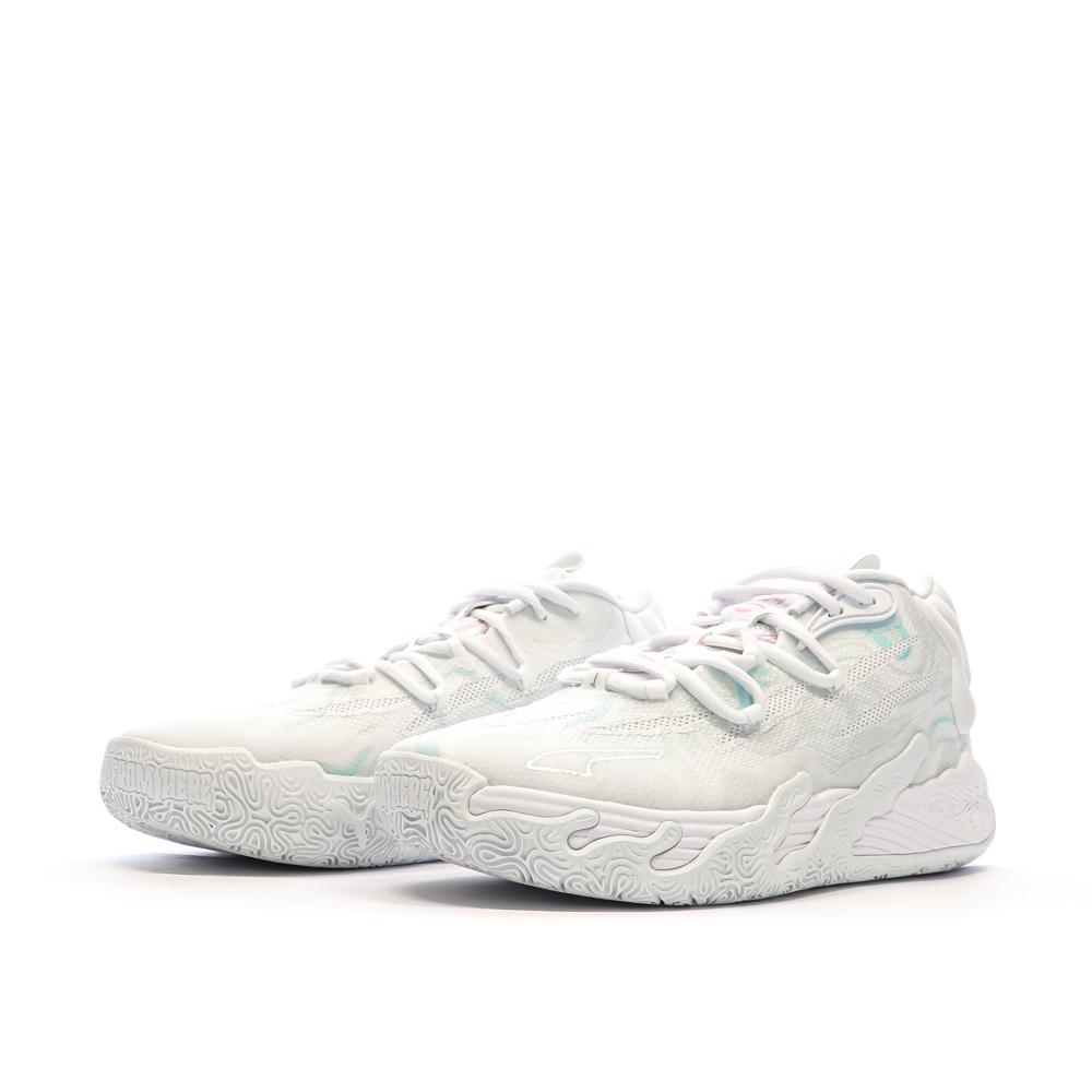 Chaussures de basket Blanches Garçon/Fille Puma Mb.03 Iridescent vue 6