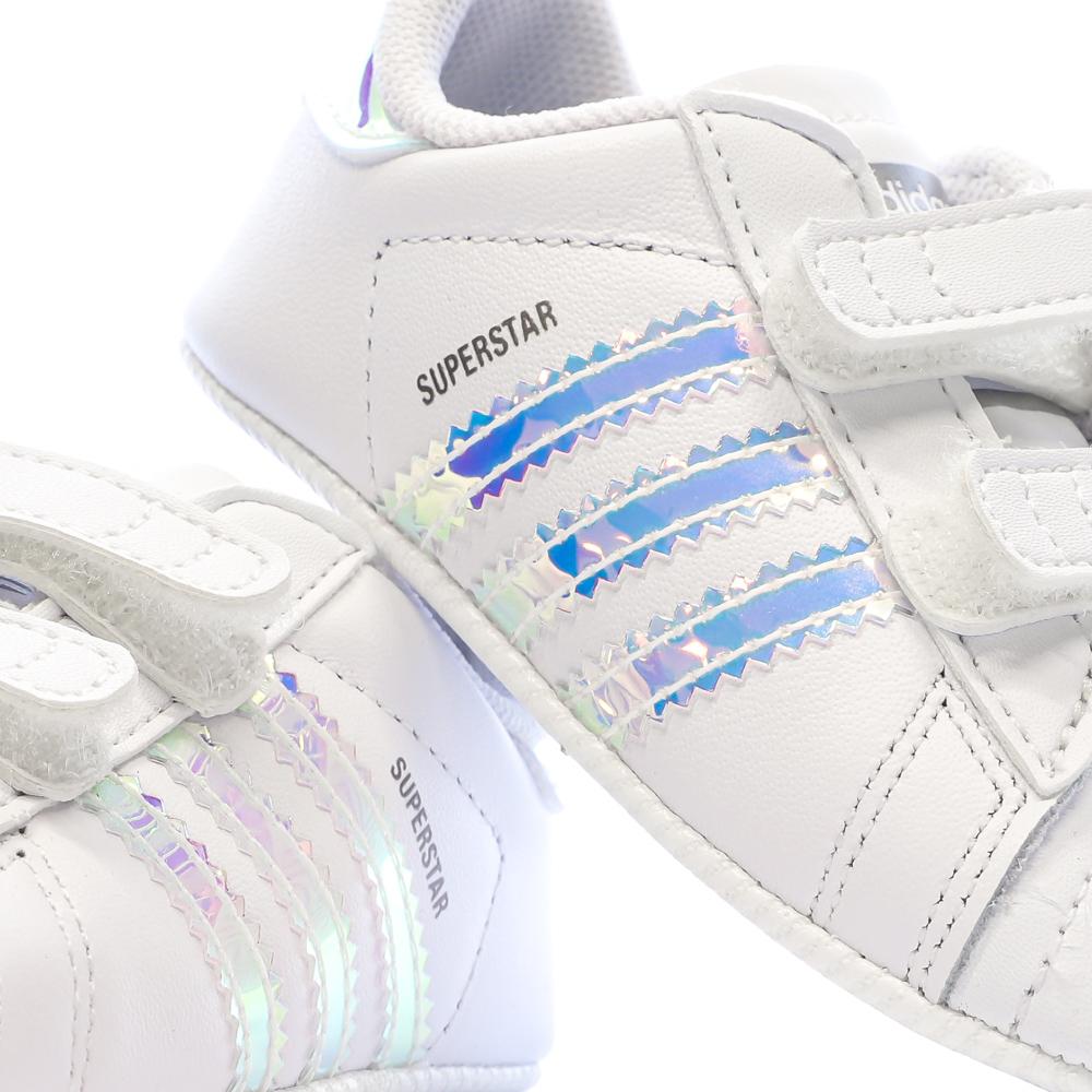Baskets Blanches Fille Adidas Crib vue 7