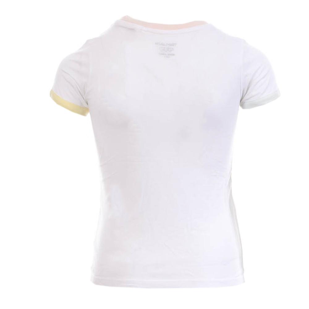 T-shirt Blanc Fille Teddy Smith Trio vue 2