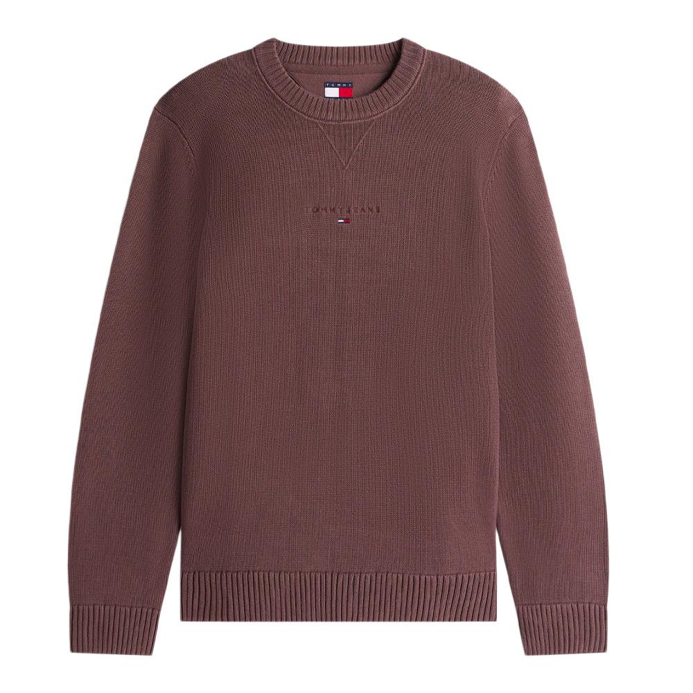 Pull Marron Homme Tommy Hilfiger Linears vue 2
