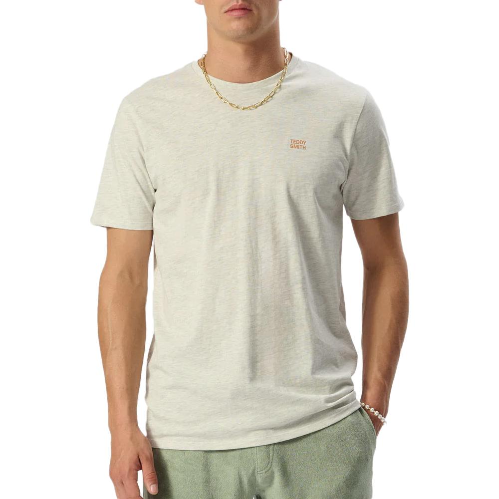 T-shirt Gris Chiné Homme Teddy Smith Total pas cher