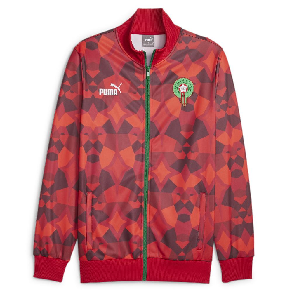 MAROC Veste de survêtement Rouge Homme Puma 2023 pas cher