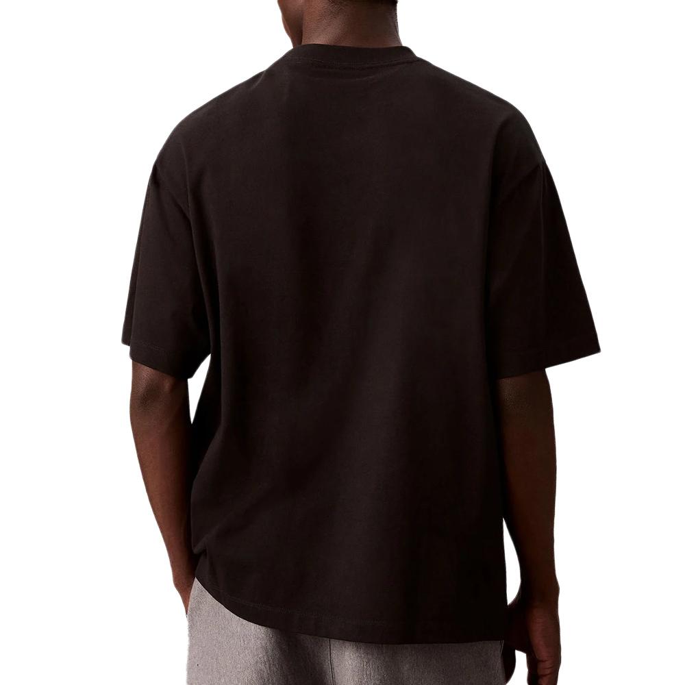 T-Shirt Noir Homme Calvin Klein Jeans Monologo LV04RB295G vue 2