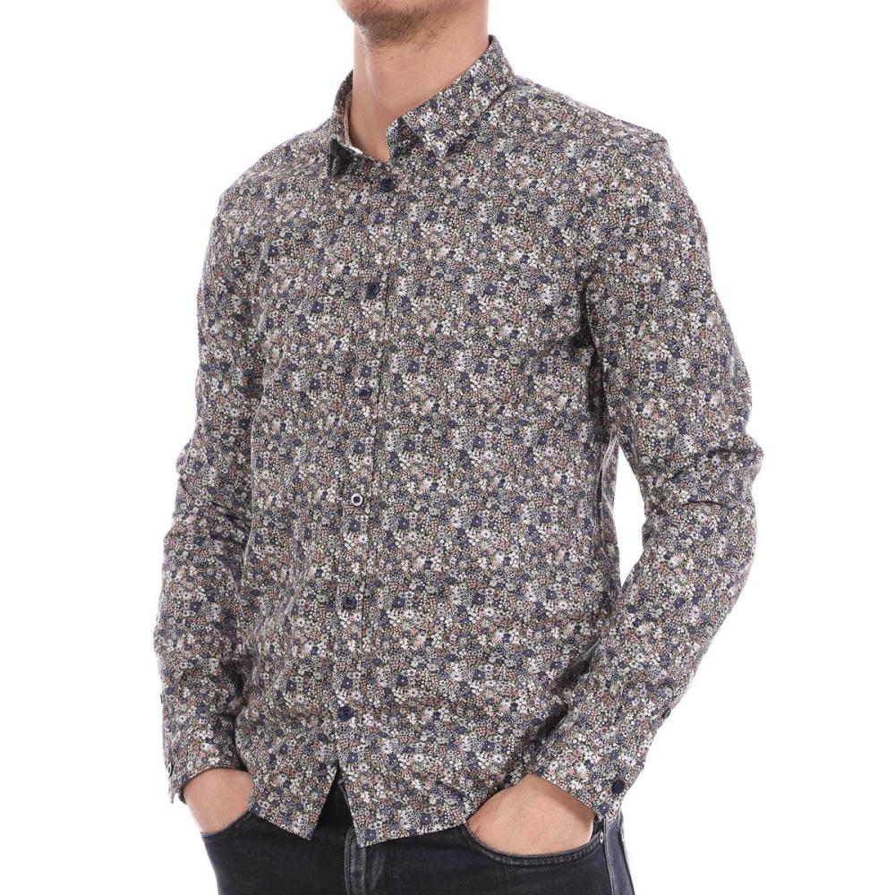 Chemise à fleurs/Marine Homme Teddy Smith Carton pas cher