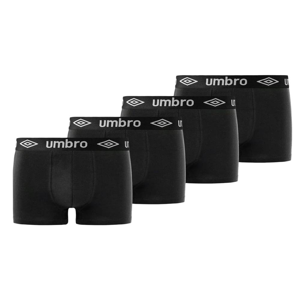 x4 Boxers Noir/Blanc Homme Umbro CLASS2B2 pas cher
