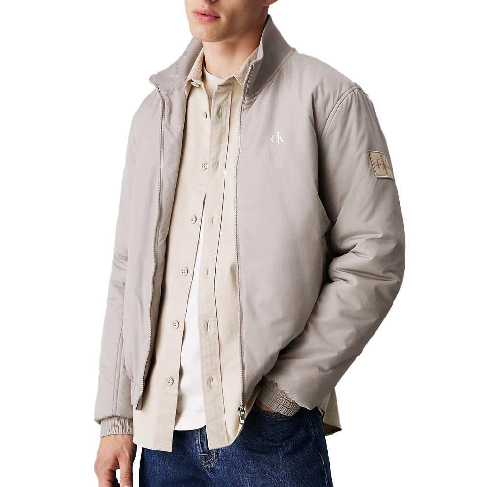 Blouson Gris Homme Calvin Klein Jeans Harrington pas cher