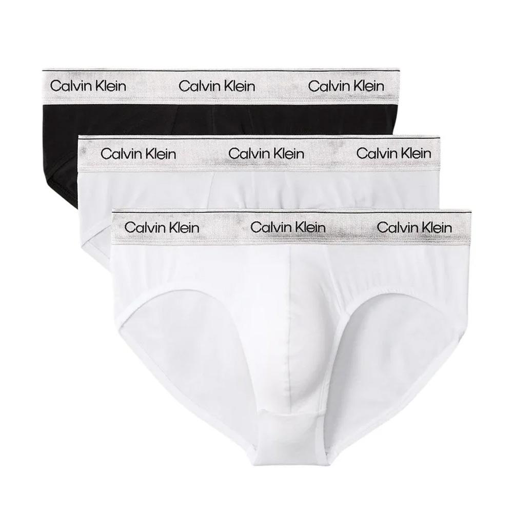 Lot de 3 Slips Noir/Blanc/Gris Homme Calvin Klein Jeans Hip Brief pas cher