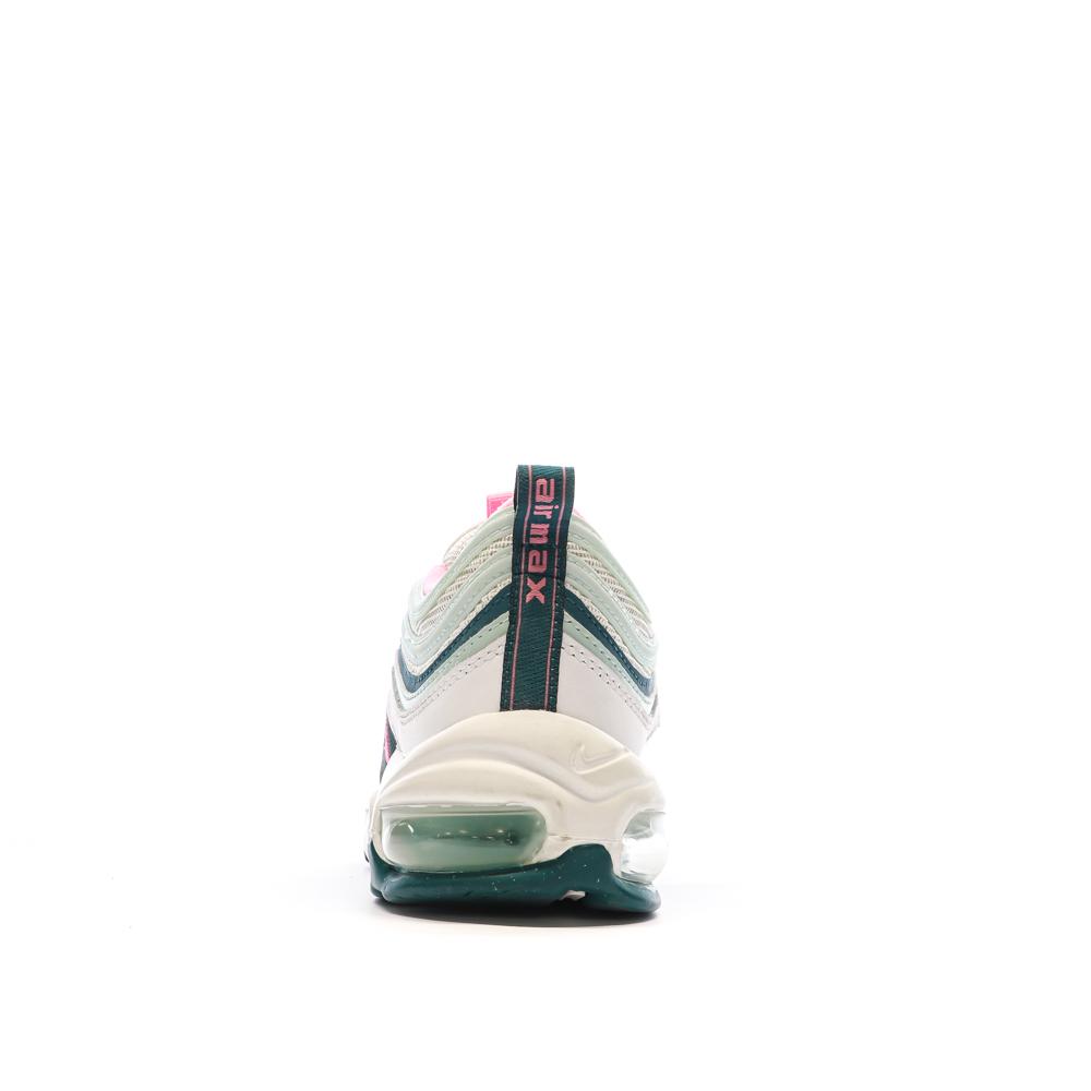 Baskets Vert/Rose Junior Nike Air Max 97 BG vue 3