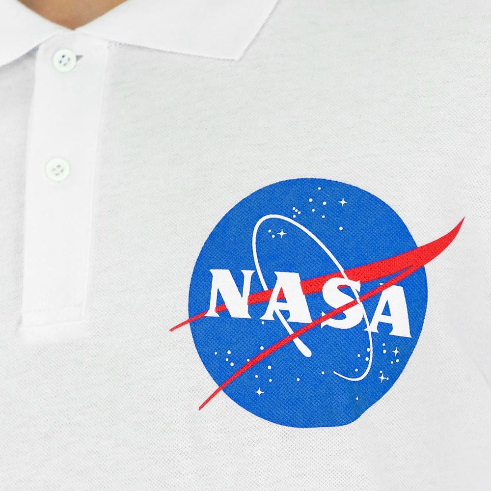 Polo Blanc Homme Nasa 09P vue 3