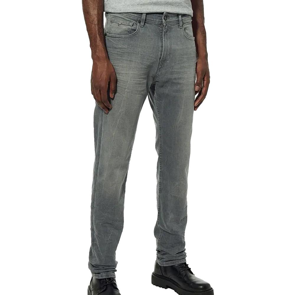 Jeans Straight Uomo KAPORAL BROZ - Cotone Elasticizzato, Blu Chiaro Sbiadito