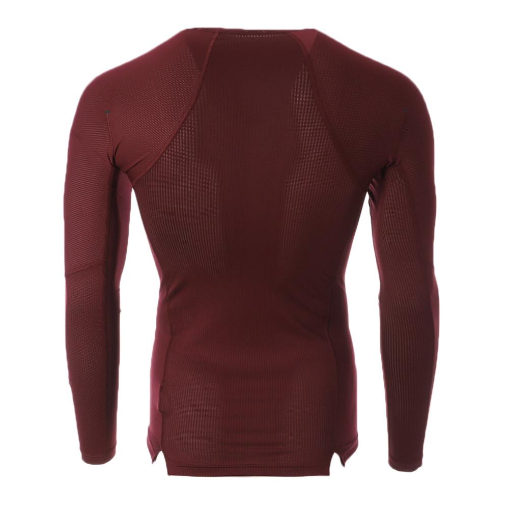 T-shirt Manches Longues Bordeaux Homme Nike Technique vue 2