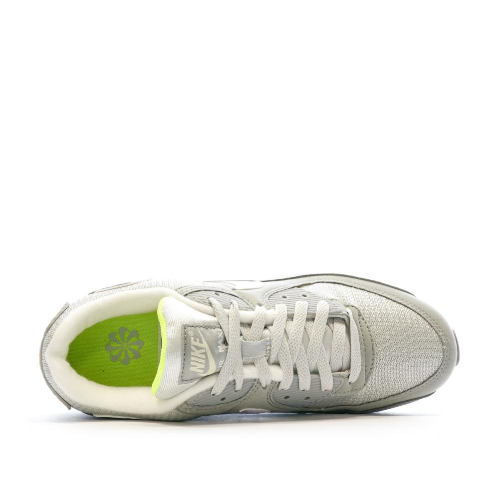 Baskets Grises/Blanches Homme Nike Air Max 90 vue 4