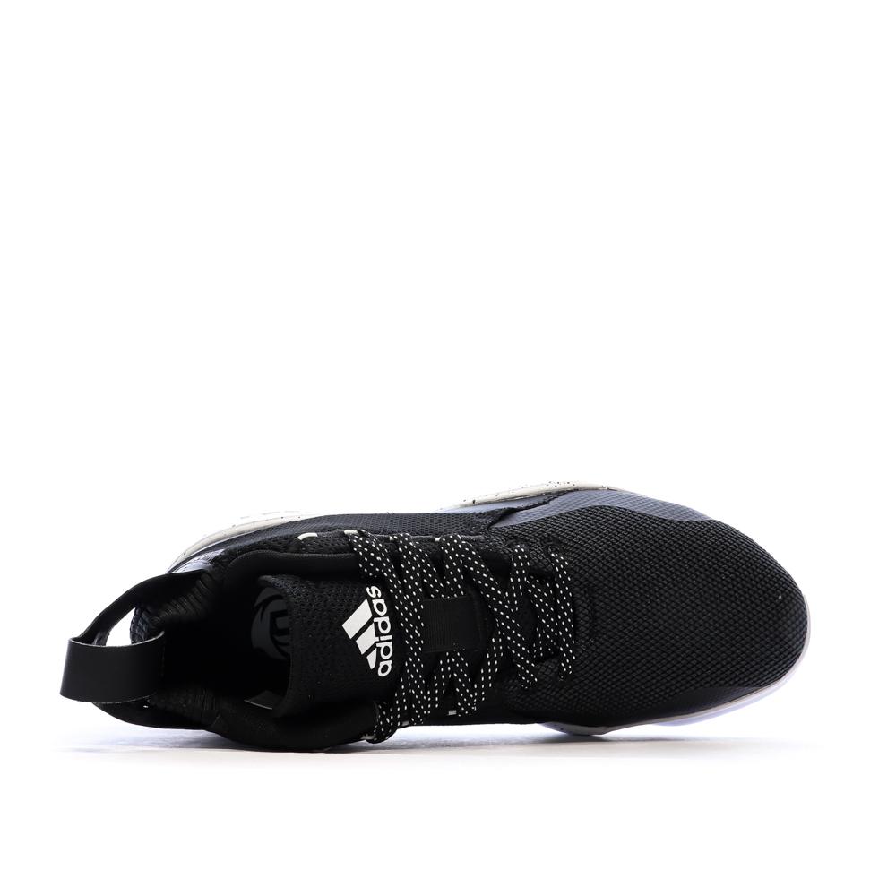 Chaussures de basketball Noires Homme Adidas Rose vue 4