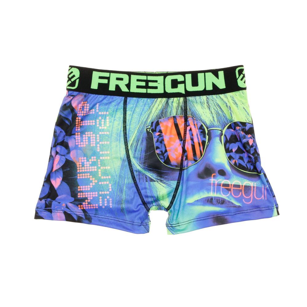 Boxer Vert/Bleu Garçon Freegun Summer pas cher