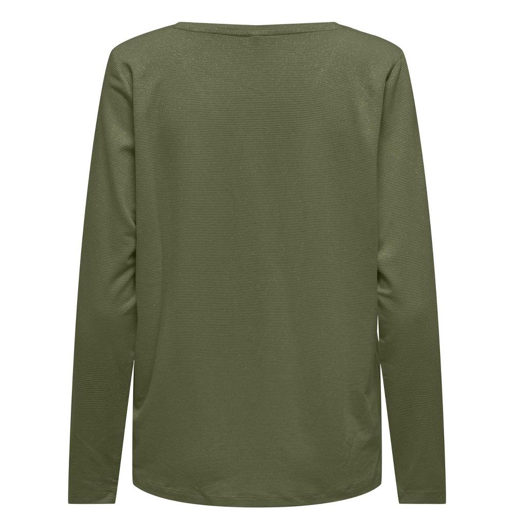 T-shirt Kaki Femme Only Harly ML vue 2