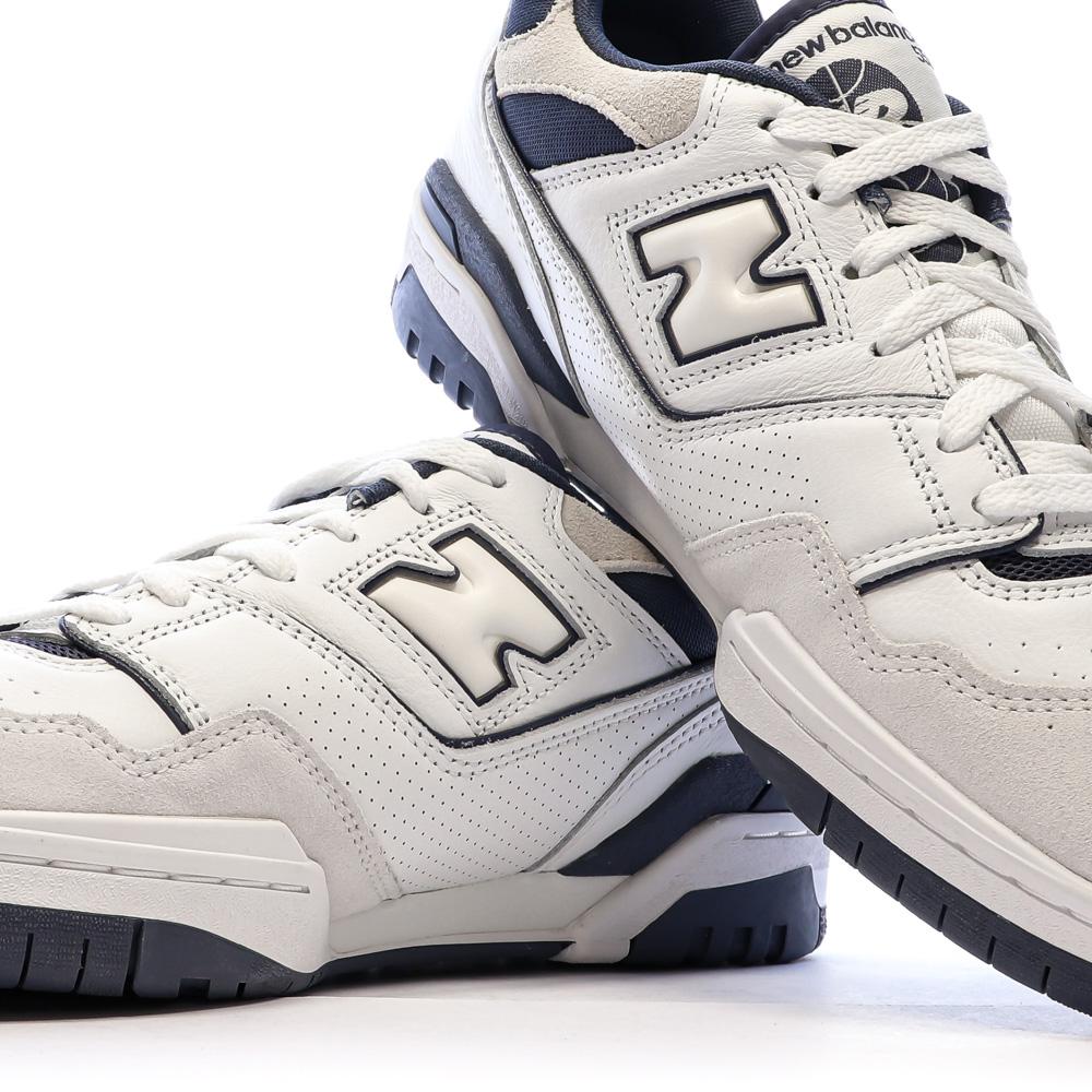 Baskets Blanches/Marine Homme New Balance BB550 vue 7