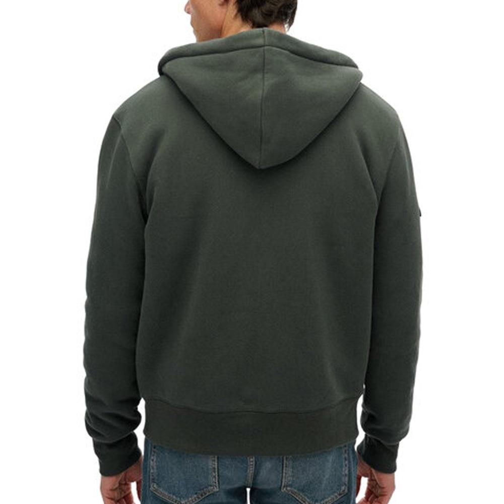 Veste Zippé Kaki Homme Superdry Borg vue 2