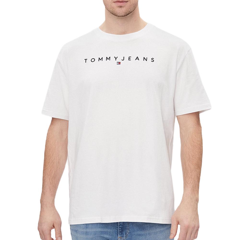 T-shirt Blanc Homme Tommy Hilfiger Linear pas cher