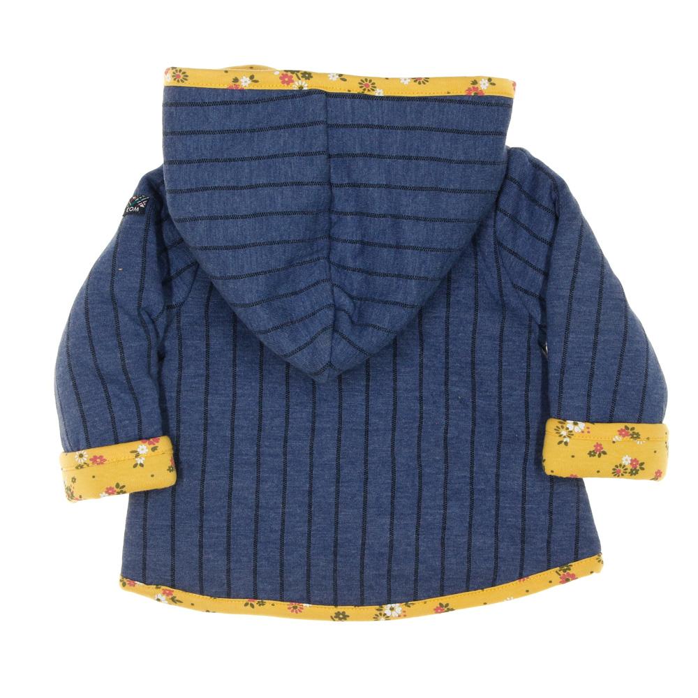Veste réversible Bleu/Jaune à fleurs Fille EOM Ezeima vue 2