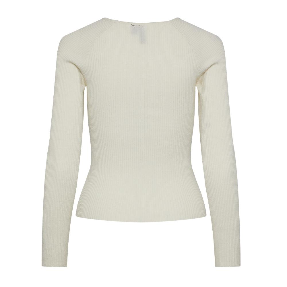 T-Shirt Manches Longues Blanc Femme Pieces Kalu vue 2