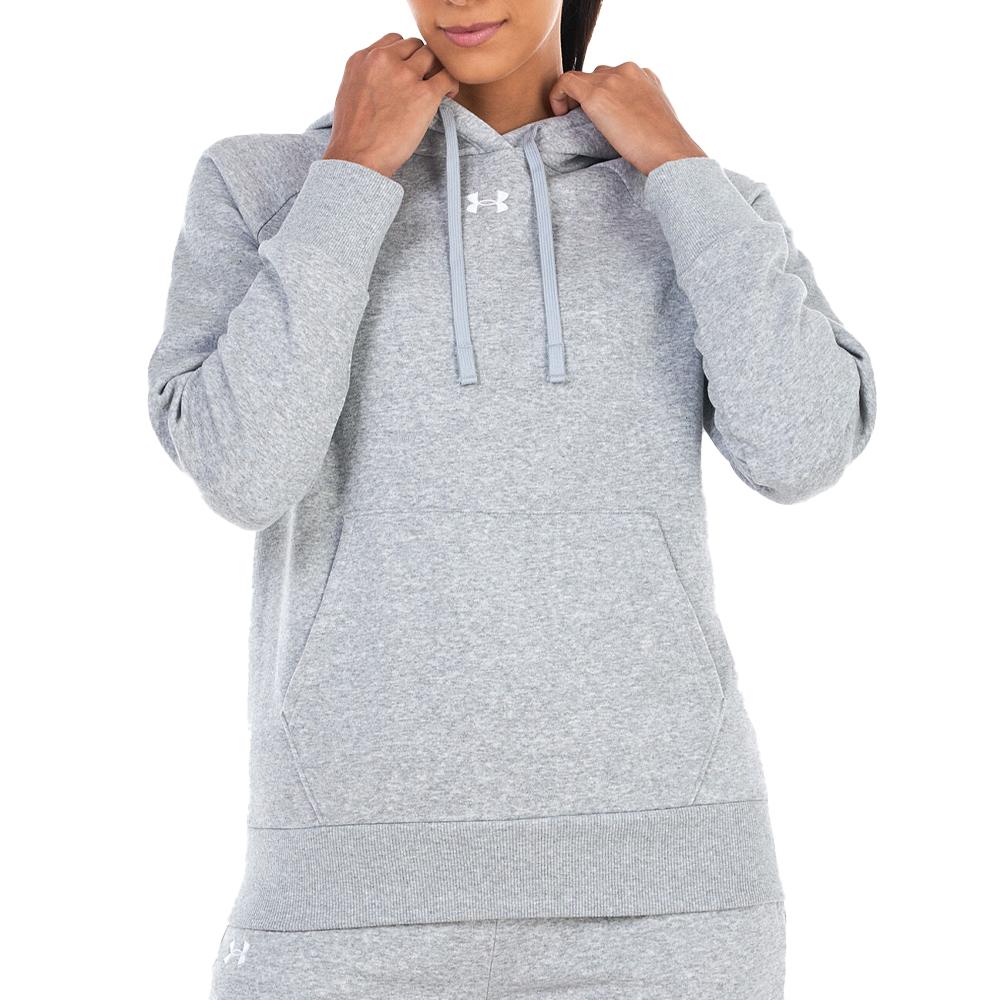 Sweat à Capuche Gris Femme Under Armour Rival Fleece 1379500 pas cher