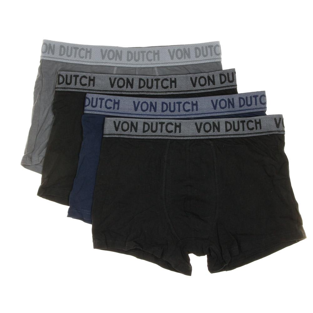 X4 Boxers Homme Bleu/Gris/Noir Von Dutch ORIAS vue 2