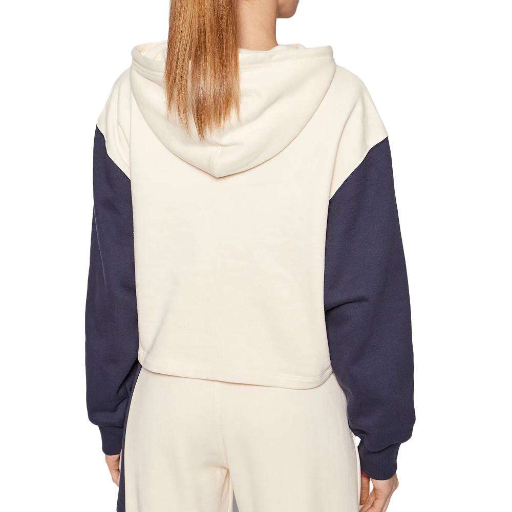 Sweat Beige/Marine Femme Adidas Hoodie vue 2