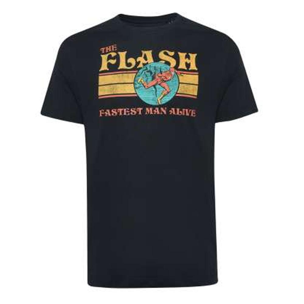 T-Shirt Noir Homme Dc Comics 70's Flash pas cher