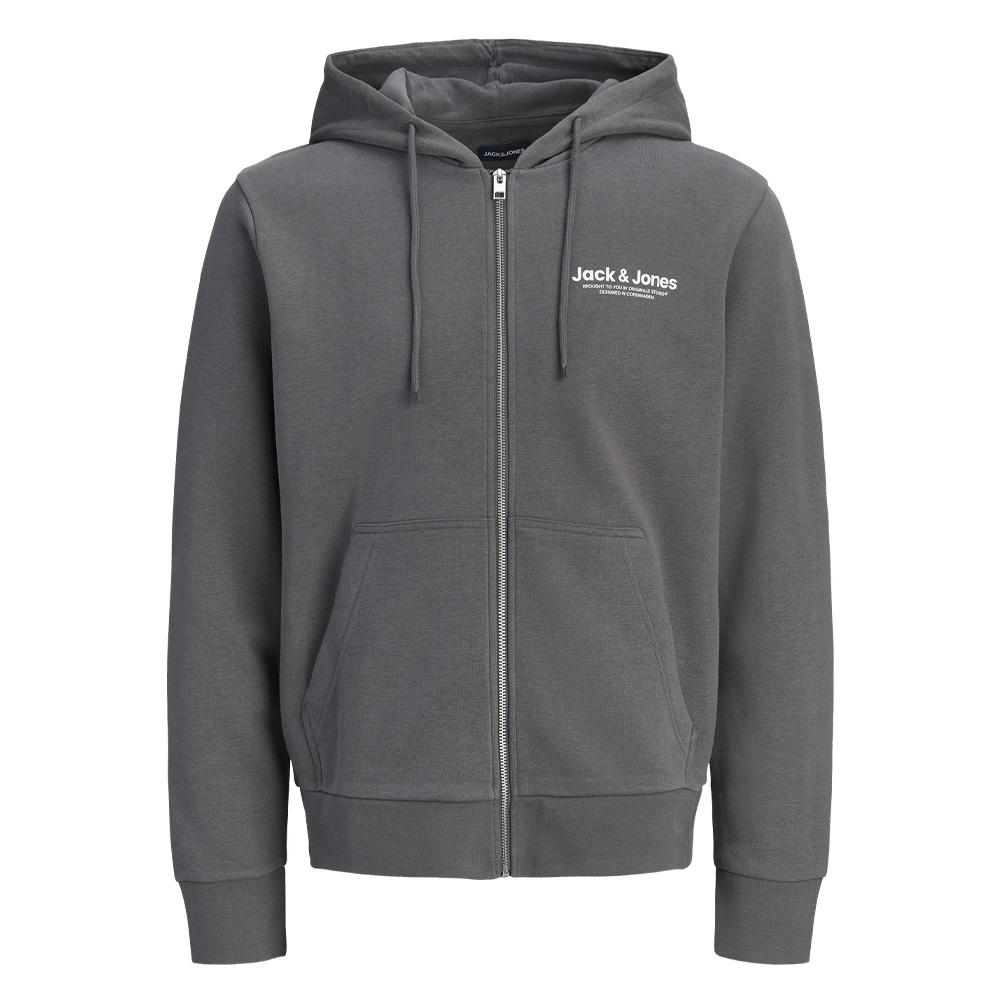 Sweat Zippé Gris Homme Jack & Jones Vesterbro pas cher