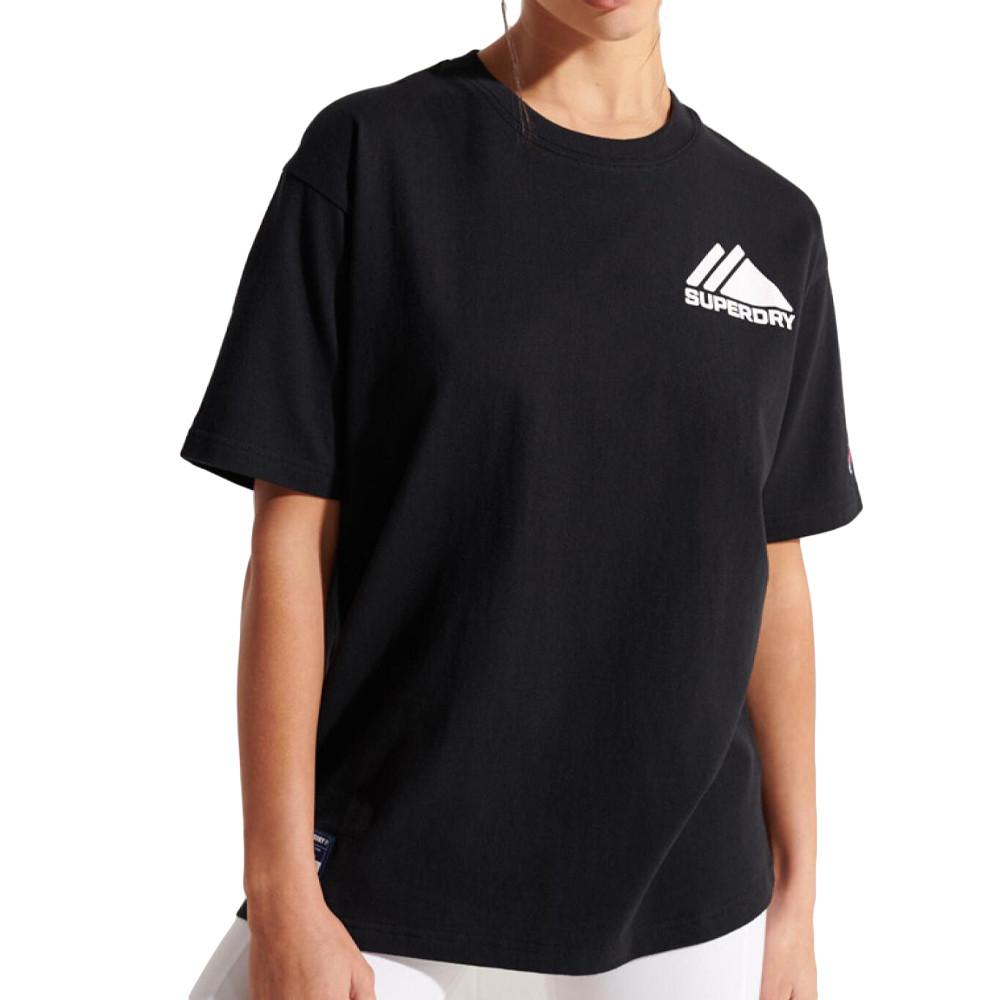 T-shirt Noir Femme Superdry Mountain pas cher