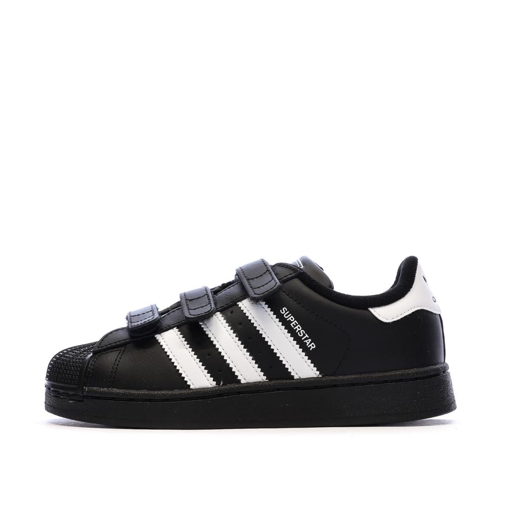Schwarze Adidas Superstar Sneaker für Jungen günstig