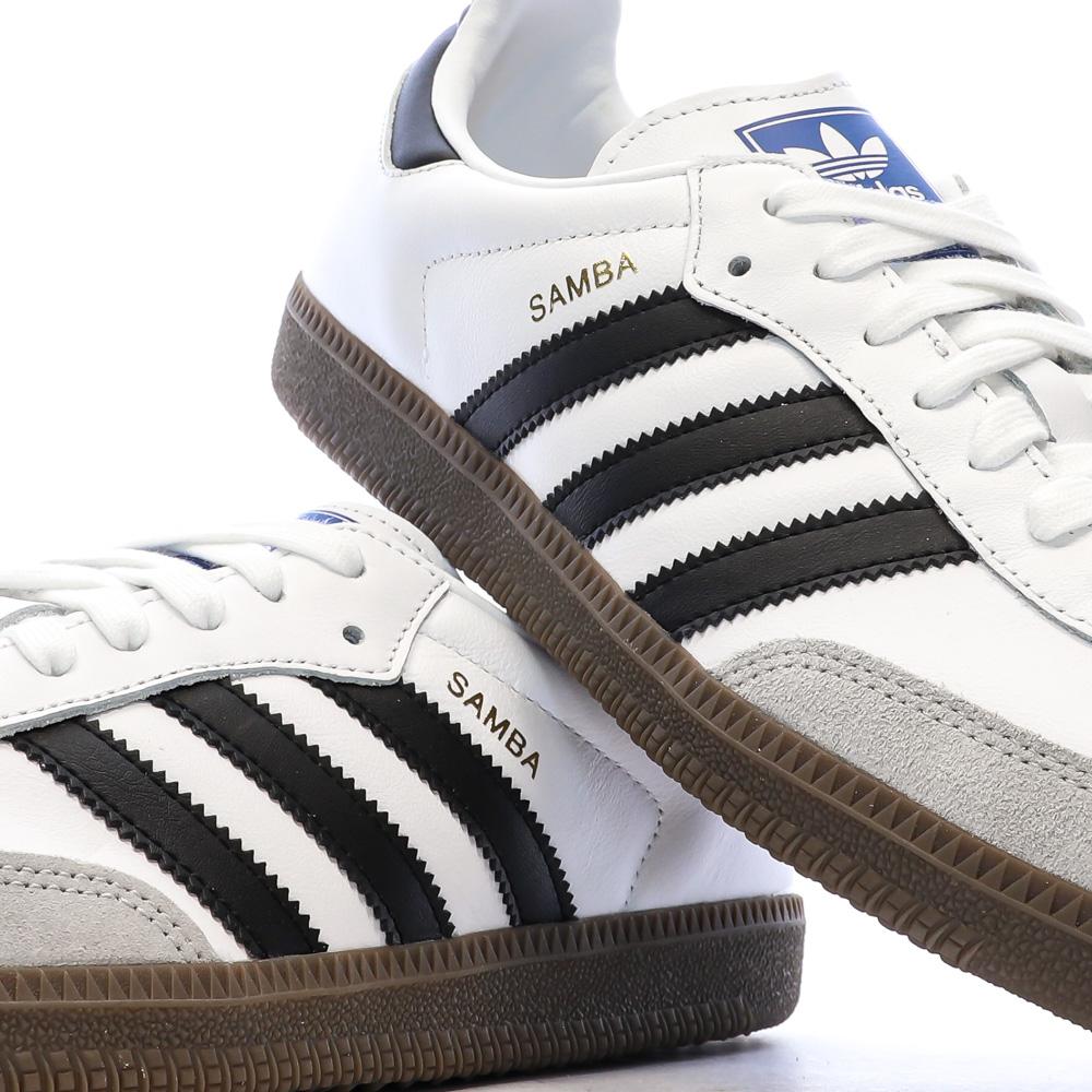 Weiß-schwarze Samba-Sneaker für Herren von Adidas Ansicht 7