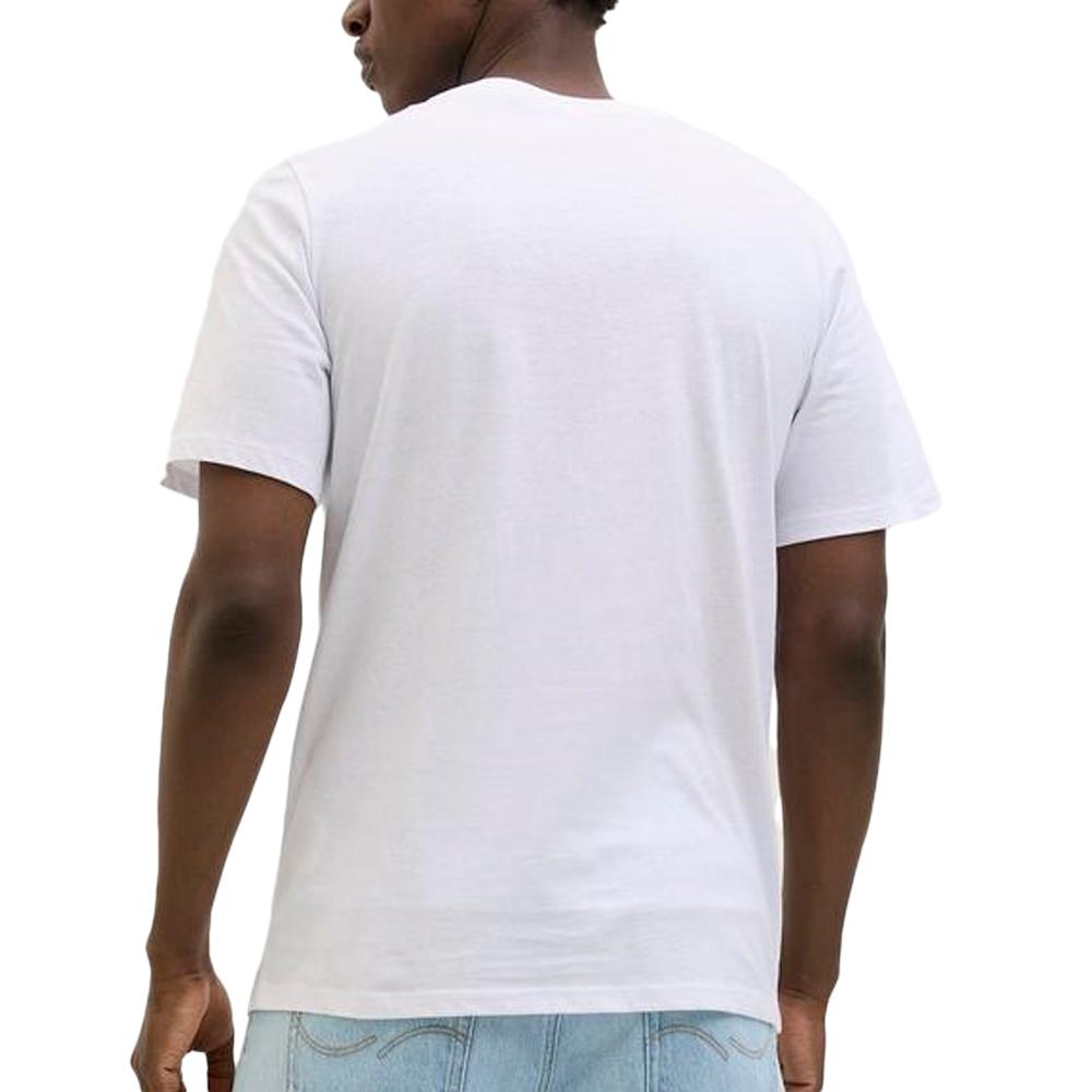 T-shirt Blanc Homme Jack & Jones Axon vue 2