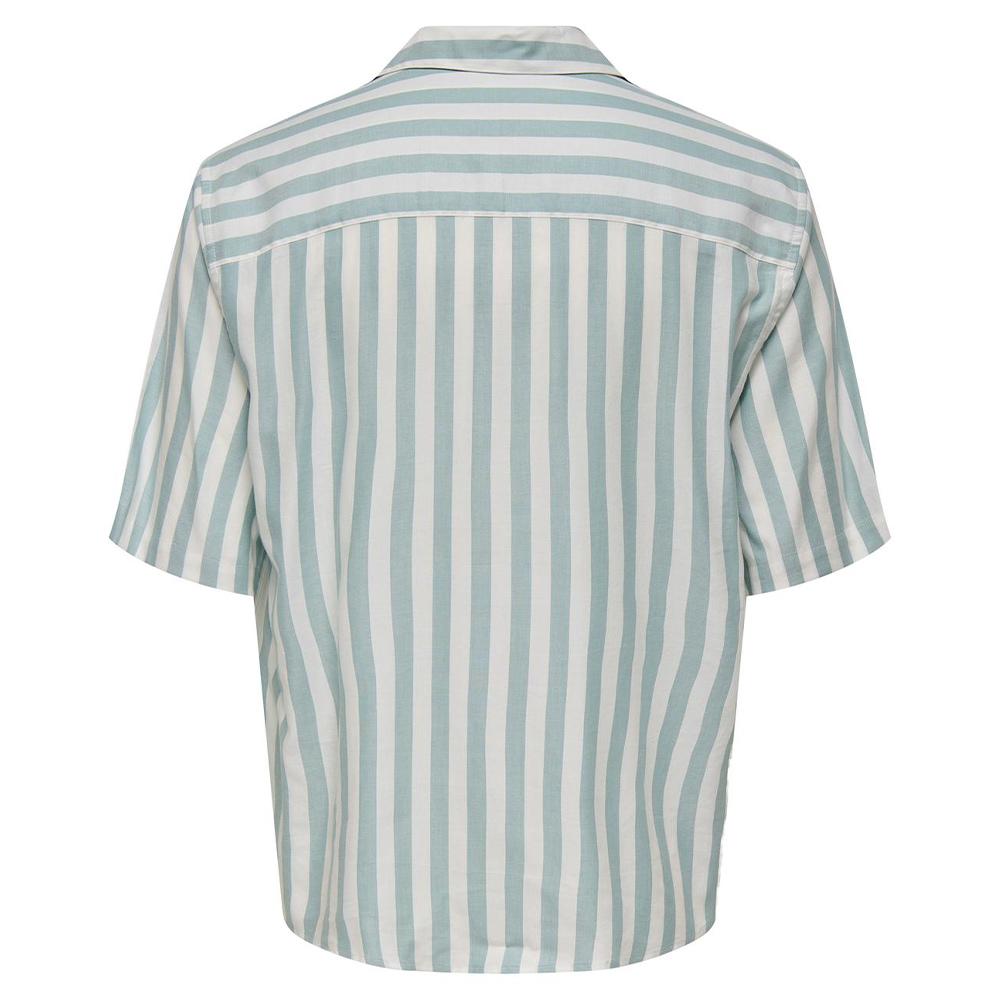 Chemise Rayures Blanche/Vert Homme Only & Sons Stes vue 2