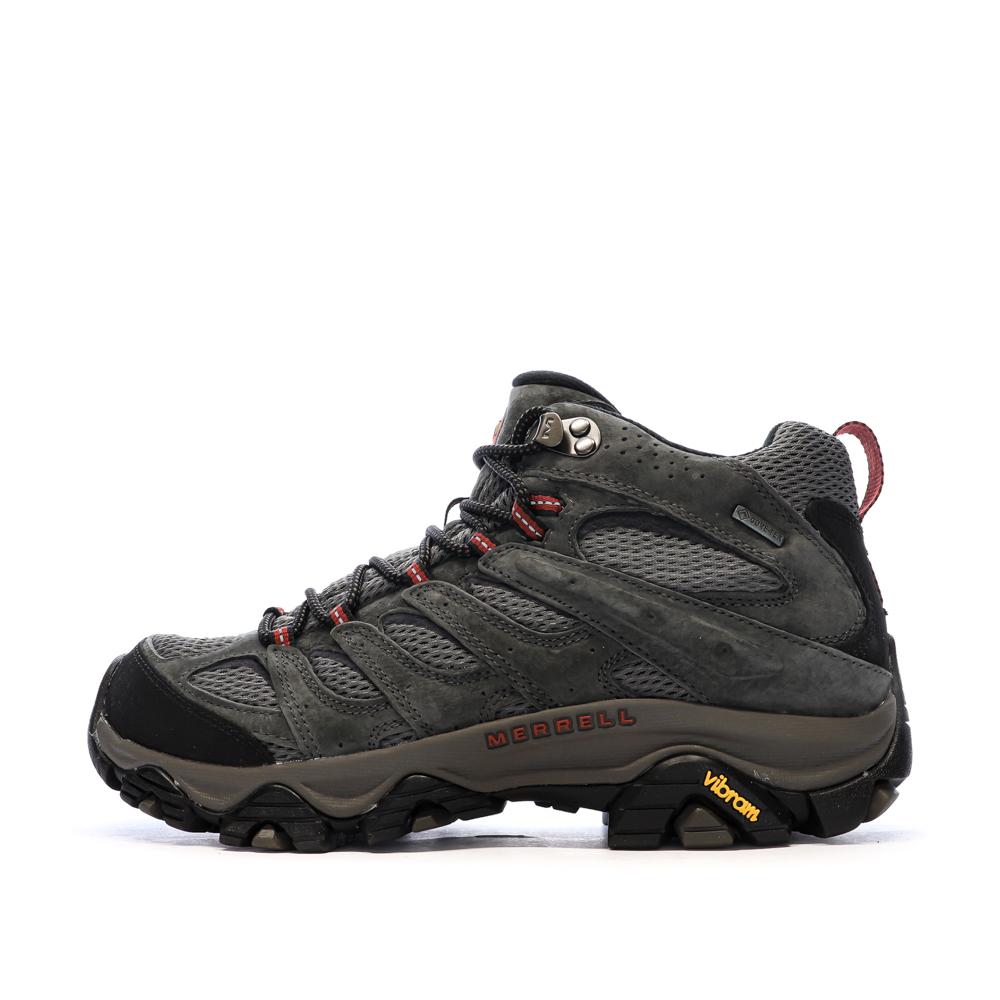 Chaussures de Randonnée Grises Homme Merrell Moab 3 Mid GTX pas cher