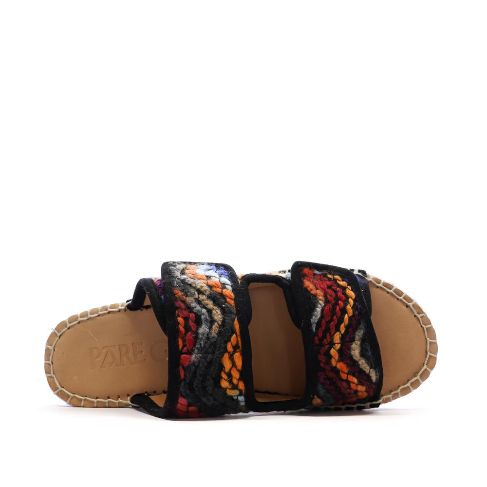 Sandales Noires/Oranges Femme Pare Gabia Batista vue 4