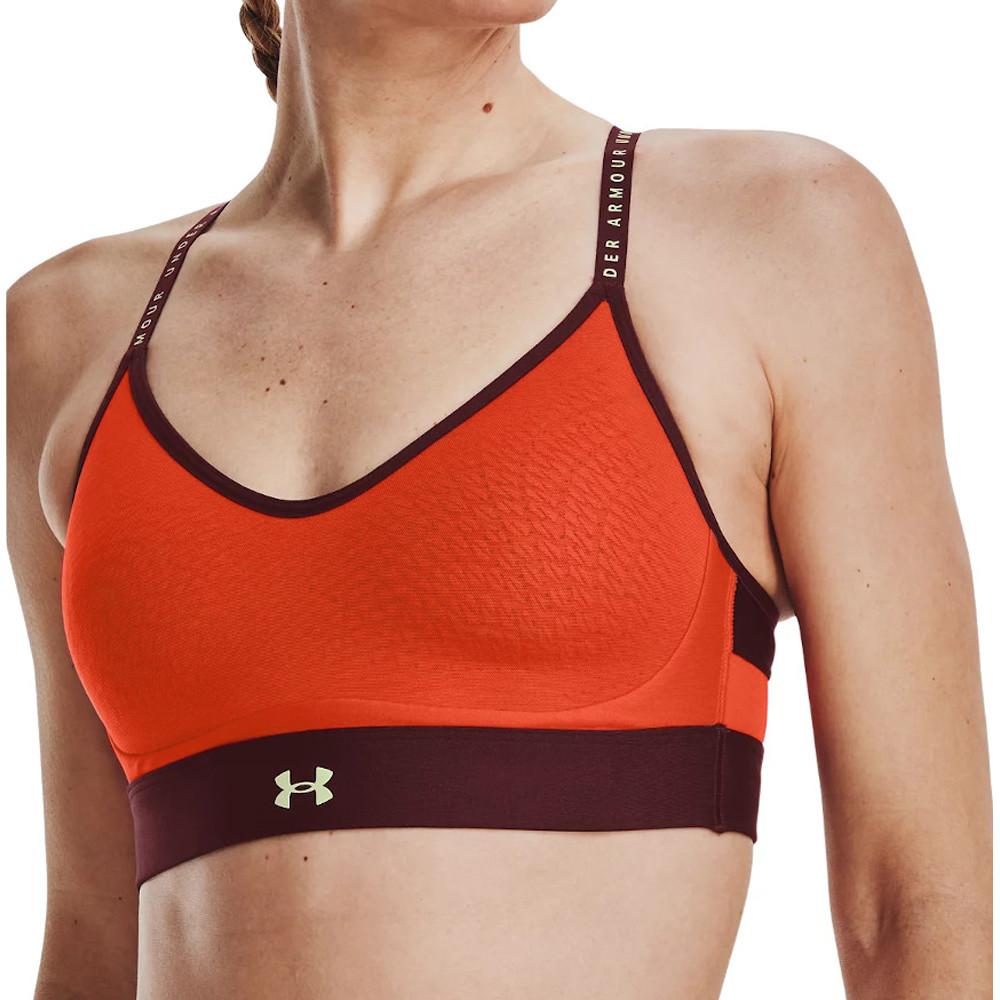 Brassière Orange Femme Under Armour Infinity Low pas cher