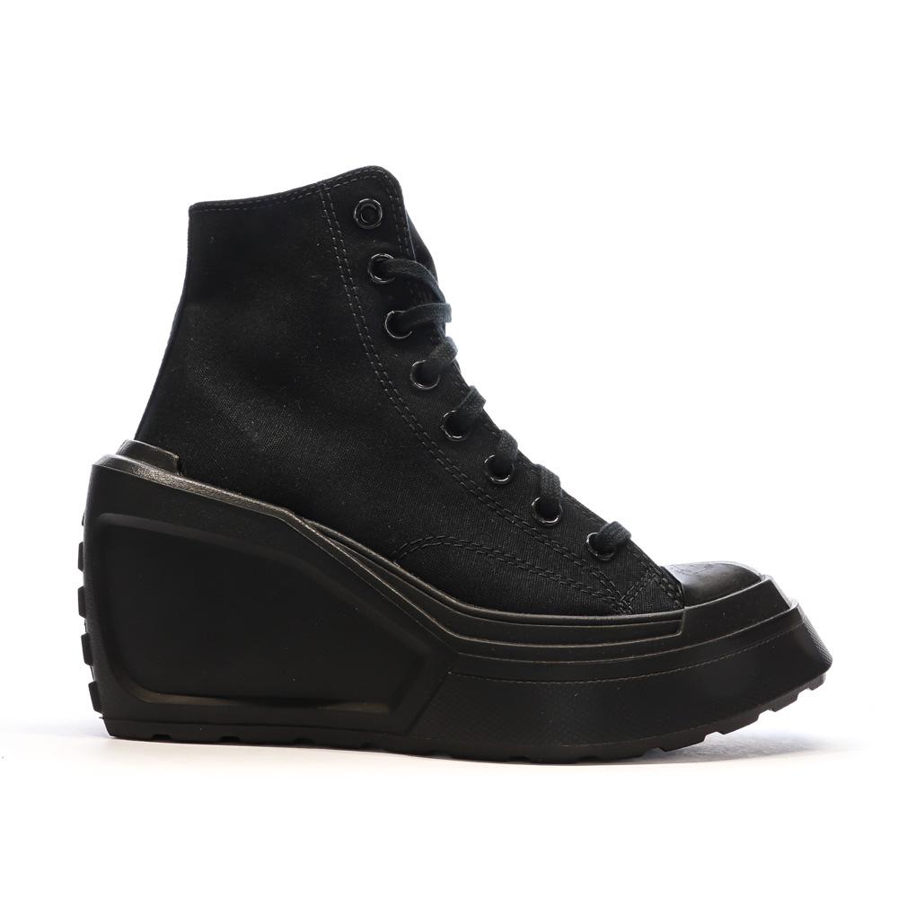 Baskets Noires Femme Converse Chuck 70 De Luxe Wedge vue 2