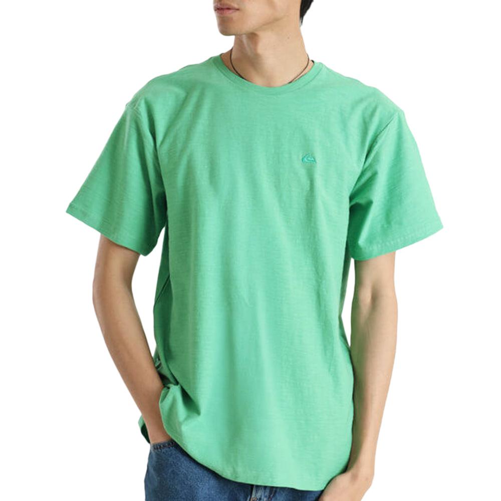 T-Shirt Vert Homme Quiksilver Slub roundneck pas cher