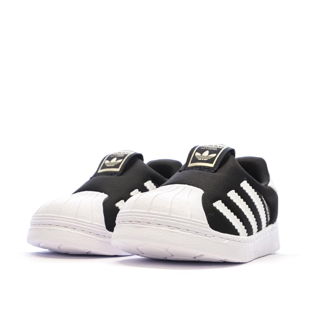 Baskets Noires Garçon Adidas Superstar 360 vue 7