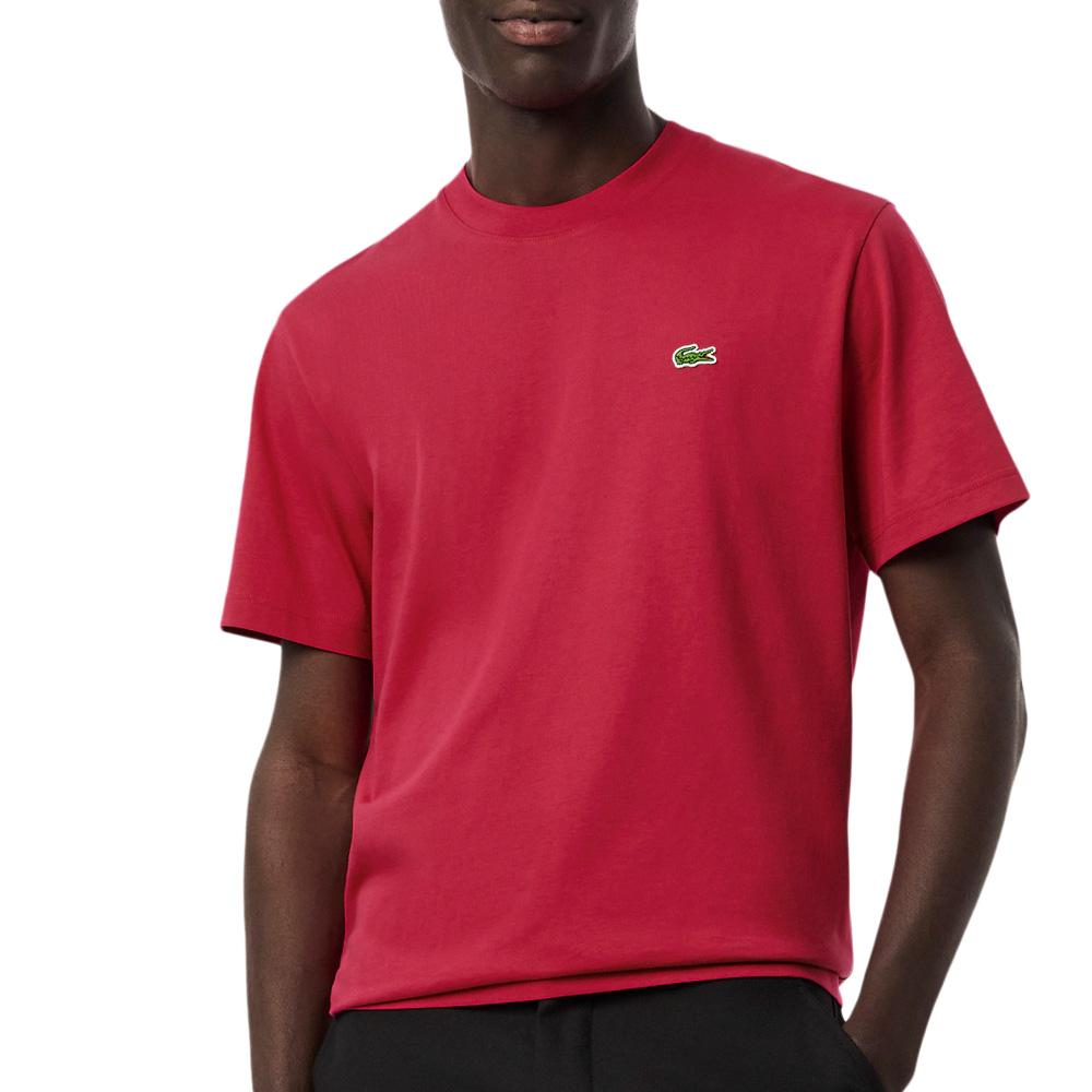 T-Shirt Rose Framboise Homme Lacoste Pima pas cher