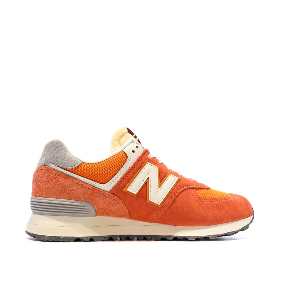 Baskets Orange/Gris Homme New Balance 574 vue 2
