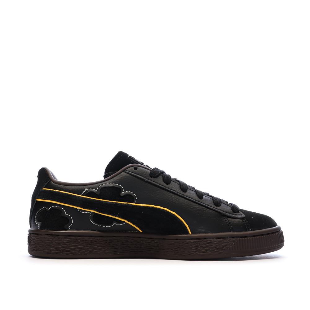 Baskets Noir/Marron Junior Puma Suede 4 One Piece vue 2