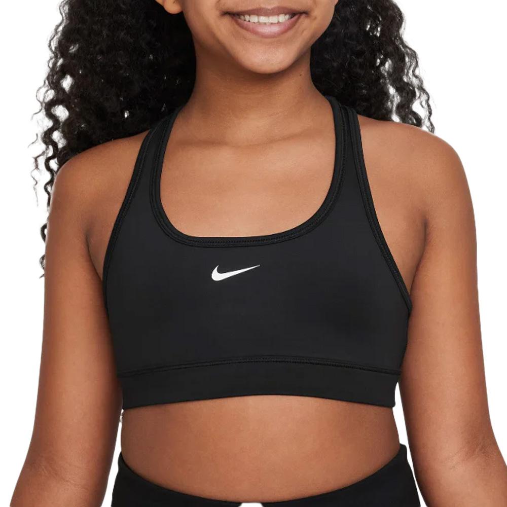 Brassière Noires Fille Nike Swoosh pas cher