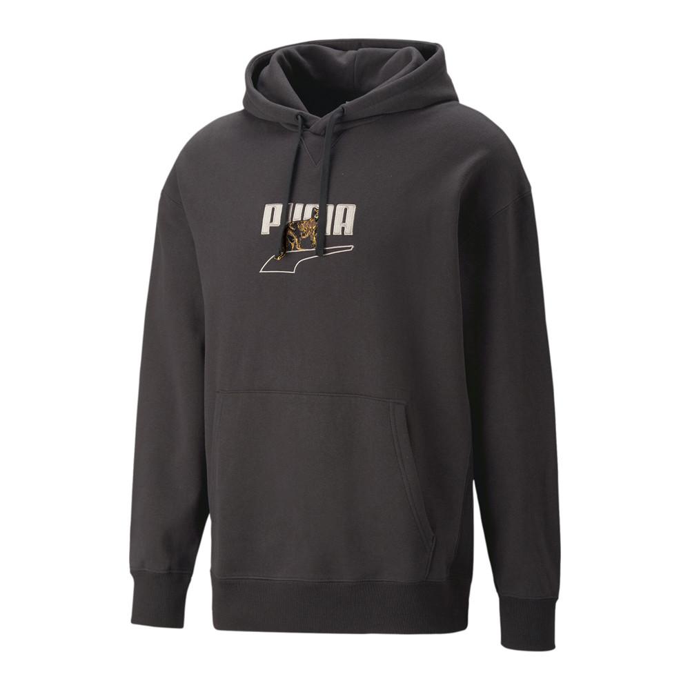 Sweat à Capuche Noir Homme Puma Downtown pas cher