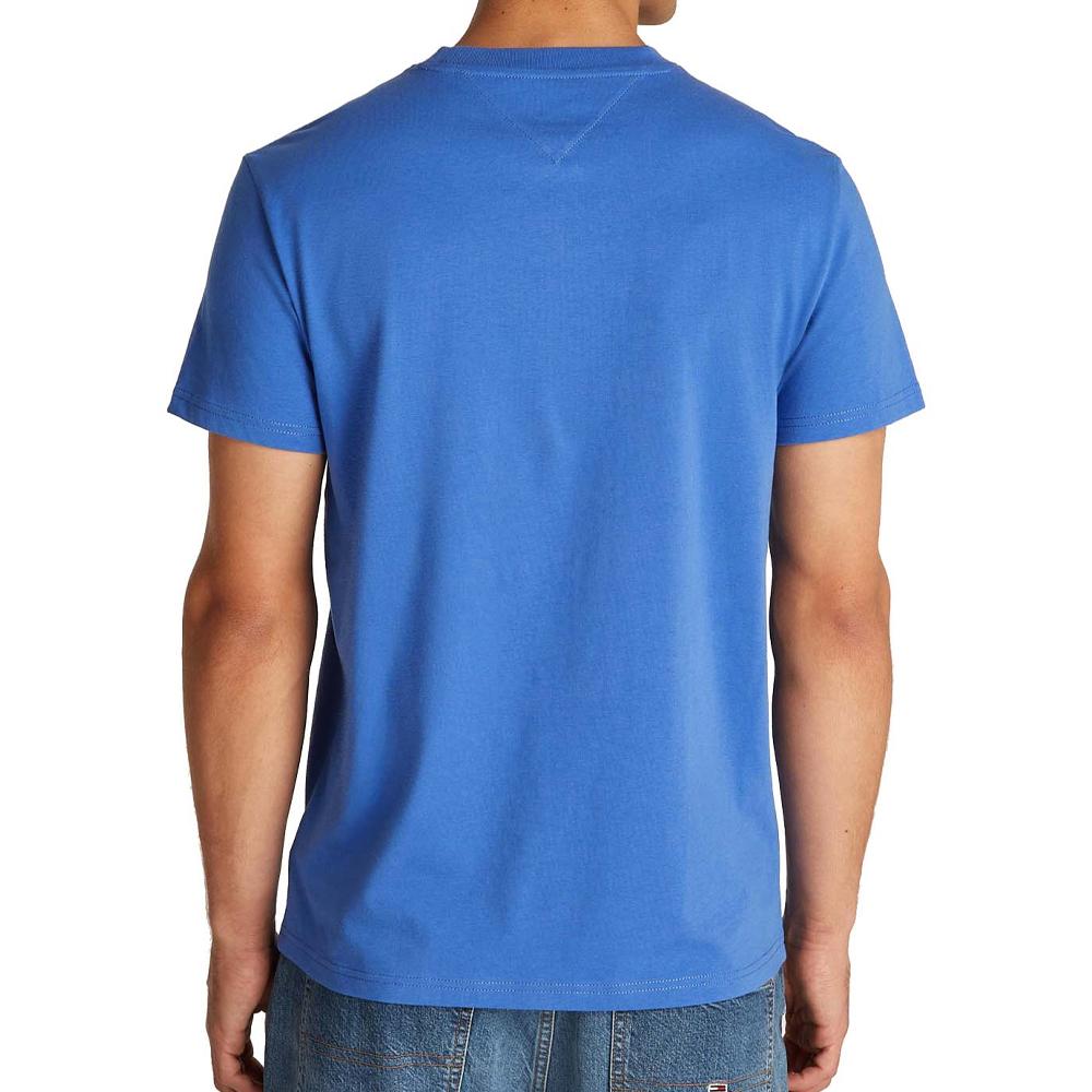 T-shirt Bleu Homme Tommy Hilfiger Linear 88 vue 2